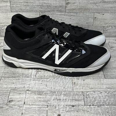 New Balance‎ Men\'s Size 15 D Turf Baseball T4040BK3 Black White Shoes Cleats New Balance Men main image 2