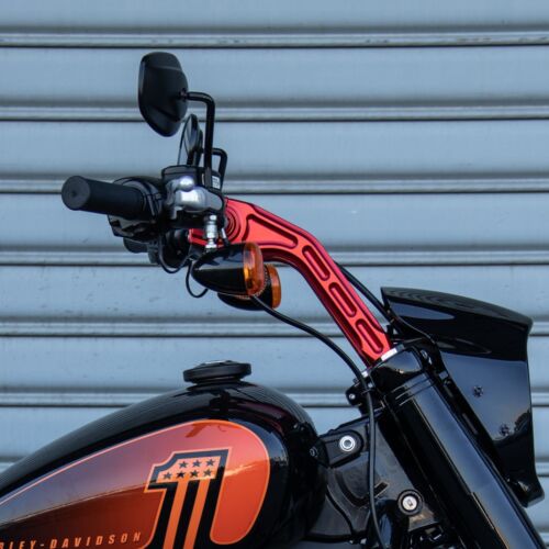 Hoprousa 10" Height Handlebar Riser with Digital Gauge Red 1&1.25 inch Size - Picture 15 of 15