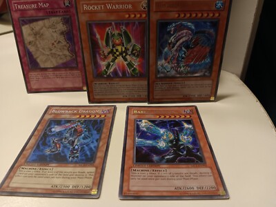 TreasureMap-RocketWarrior-Ocean Dragon Lord-Neo-Daedalus+2 Yu-Gi-Oh Cards Bundle