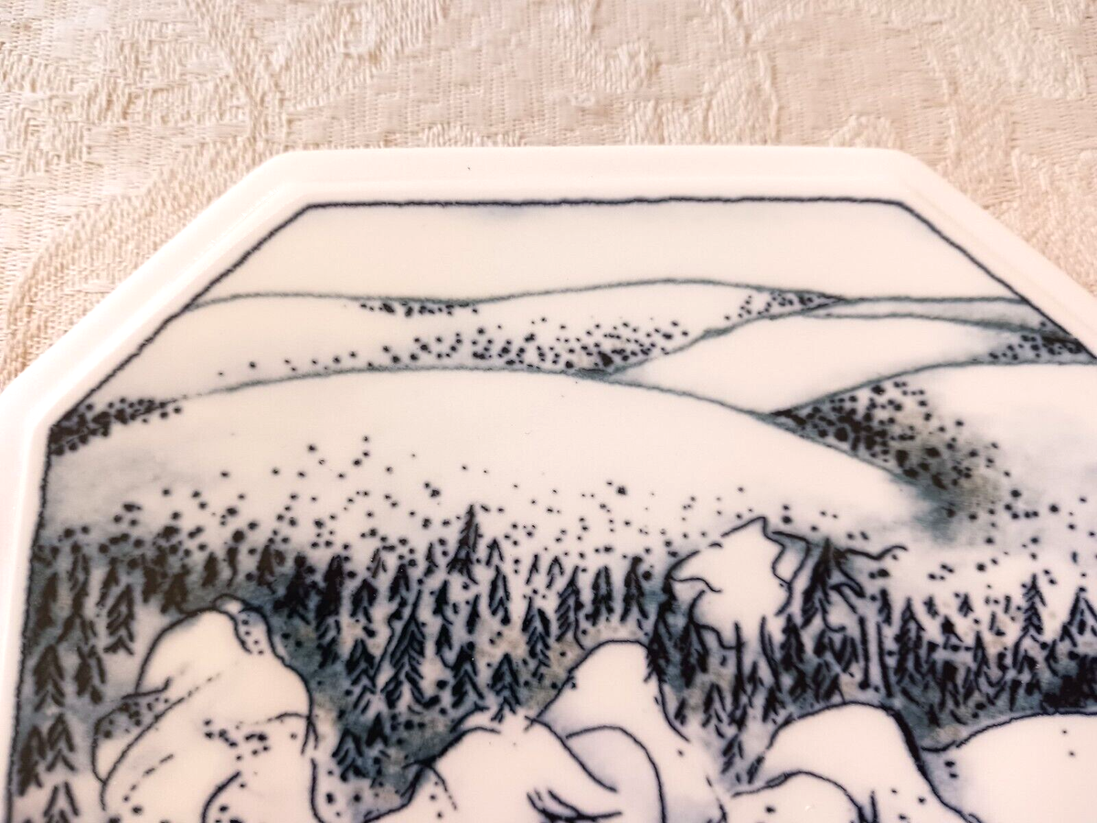 ARABIA - Arabia x Finnair ウオールプレート winter kaamos Vtg Finnair Airline Arabia Finland Plate Dish Winter Kaamos