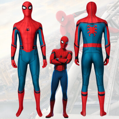 Spiderman Homecoming Suit Halloween Cosplay Costume Bodysuit Adult Kids |  eBay