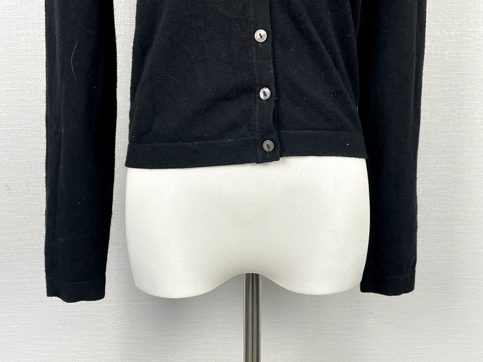 Weekend Max Mara Long Sleeve V-Neck Button Cardigan Blouse Black Size S - Image 3 of 4