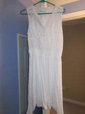 NWT Maurices Dress White Sleeveless Summer Size Medium Lace Design