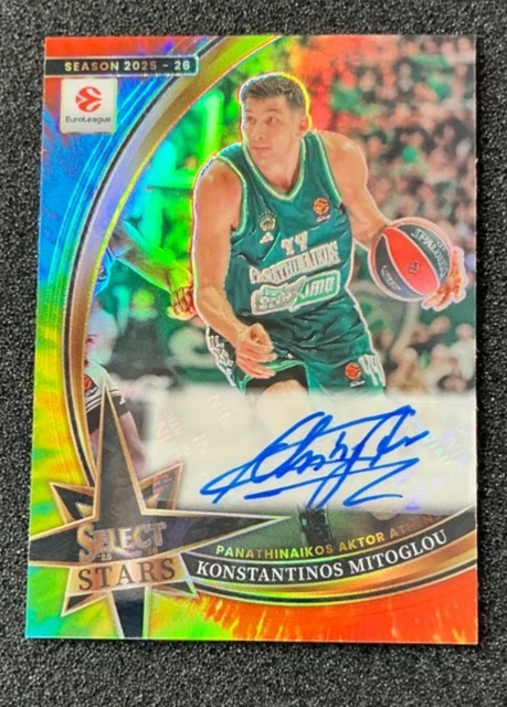 2025-26 SELECT EUROLEAGUE KONSTANTINOS MITOGLOU TIE-DYE PRIZM AUTO /25