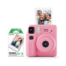 Fujifilm Instax Mini SE Instant Camera with Bonus 10 Pack Mini Film, Pink Value