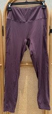 Halara Softlyzero High Waisted Double Pockets Medium Plum Purple Leggings NWT