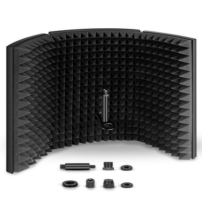 Professional Studio Microphone Isolation Shield for Condenser Recordings