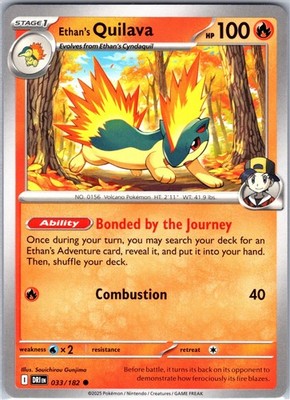 Ethan's Quilava 033/182 Common Regular Card SV10: Destined Rivals