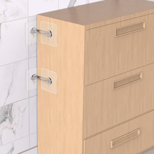 6 Pcs Anti-fall Child Furniture Wall Easy Proofing Anchors - Bild 4 von 11