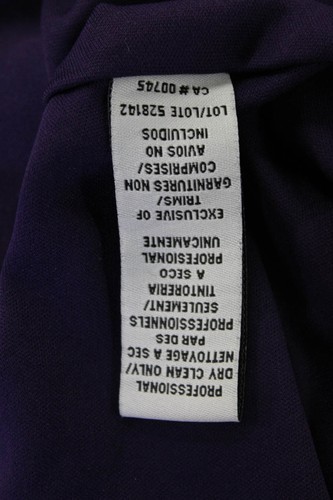 JS Collections Womens Back Zip Lace Trim V Neck Gown Dark Purple Size 4 - Picture 7 of 8