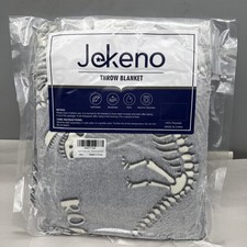Dinosaur Throw Blanket for Kids -Dino Glow in The Dark Blanket Christmas 50x60"