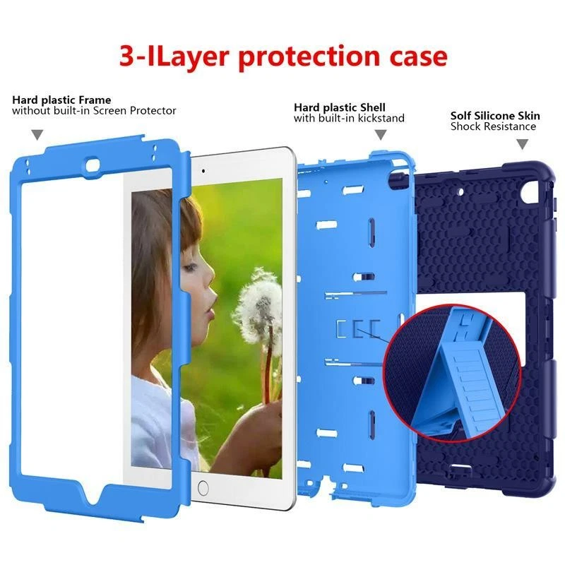 Heavy Duty Shockproof Cover Kids Stand Case For iPad mini 4 5 Air 2 4 iPad Pro - Image 2 of 4