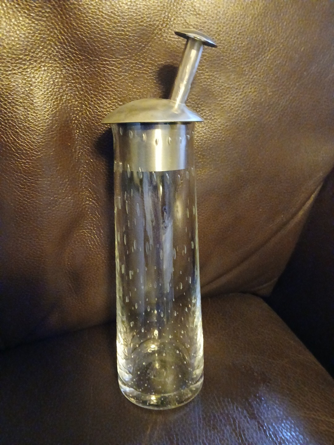 Very RARE BRM DESIGN Vintage Barware Signed 2002 Art Glass Martini Shaker