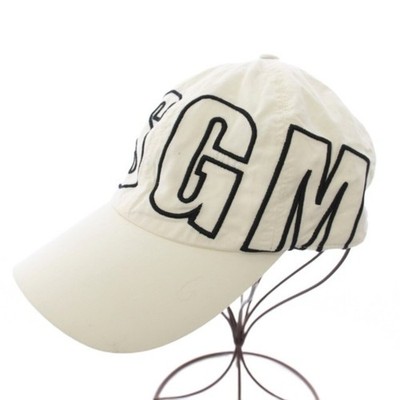 Msgm Cap Hat Logo Embroidery Nr White