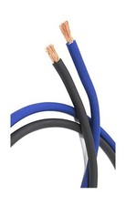 50 ft OFC 4 Gauge Oversized 25' Blue  25' Black Power Ground Wire Sky High Car