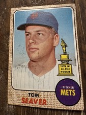 Topps 1968 Tom Seaver New York Mets All-Star Rookie Card #45 Baseball MLB. rookie card picture