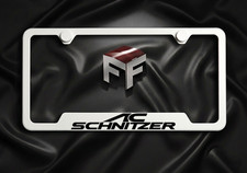 Ac Schnitzer License Plate Frame White Metal Street Speed Wheels Racing Usa
