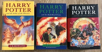 HARRY POTTER First Edition Bloomsbury Englisch Teil 5 6 7 Gebunden