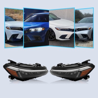 LED Headlight Left+Right for 2022-2025 Honda Civic Sport/Touring/Sport Touring