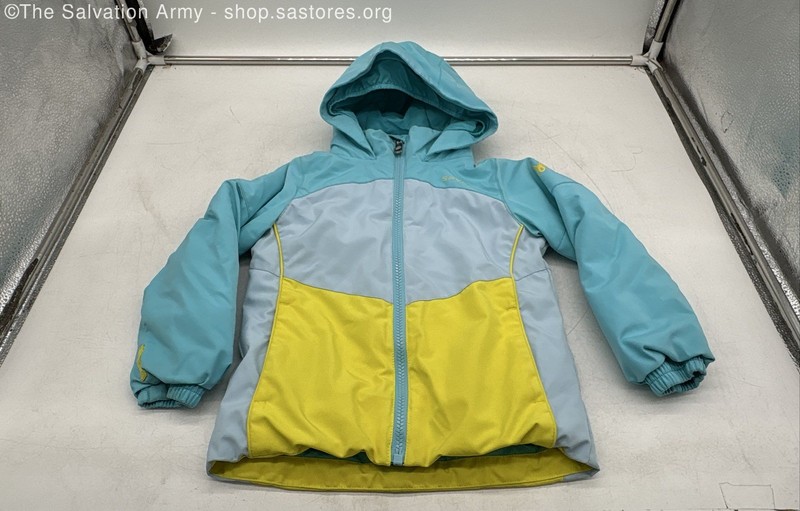 Spyder Girls Multicolor Long Sleeve Pockets Hooded Full-Zip Ski Jacket Size 4