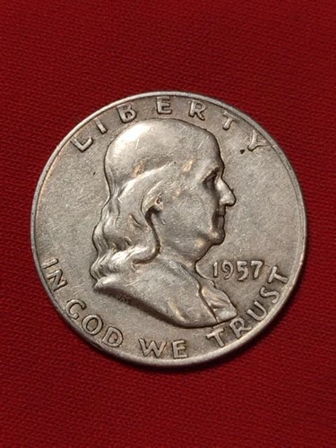 1957-D Silver Franklin Half Dollar