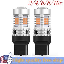 24x Auxito Front Led Rear Signal Turn Blinker Light Bulb No Hyper 7440 Amber