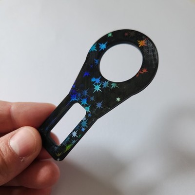 Diamant strukturierte Schlüsselanhänger Schleife / Zubehör Haken - 3D gedruckt, schwarz oder blau