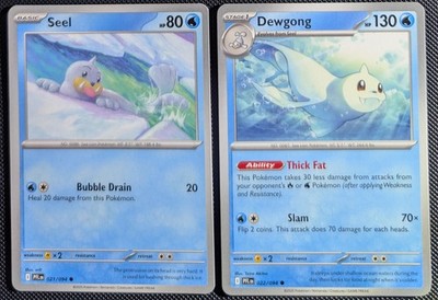Set - Seel 021/094 and 022-094 Dewgong Me02: Phantasmal Flames Regular