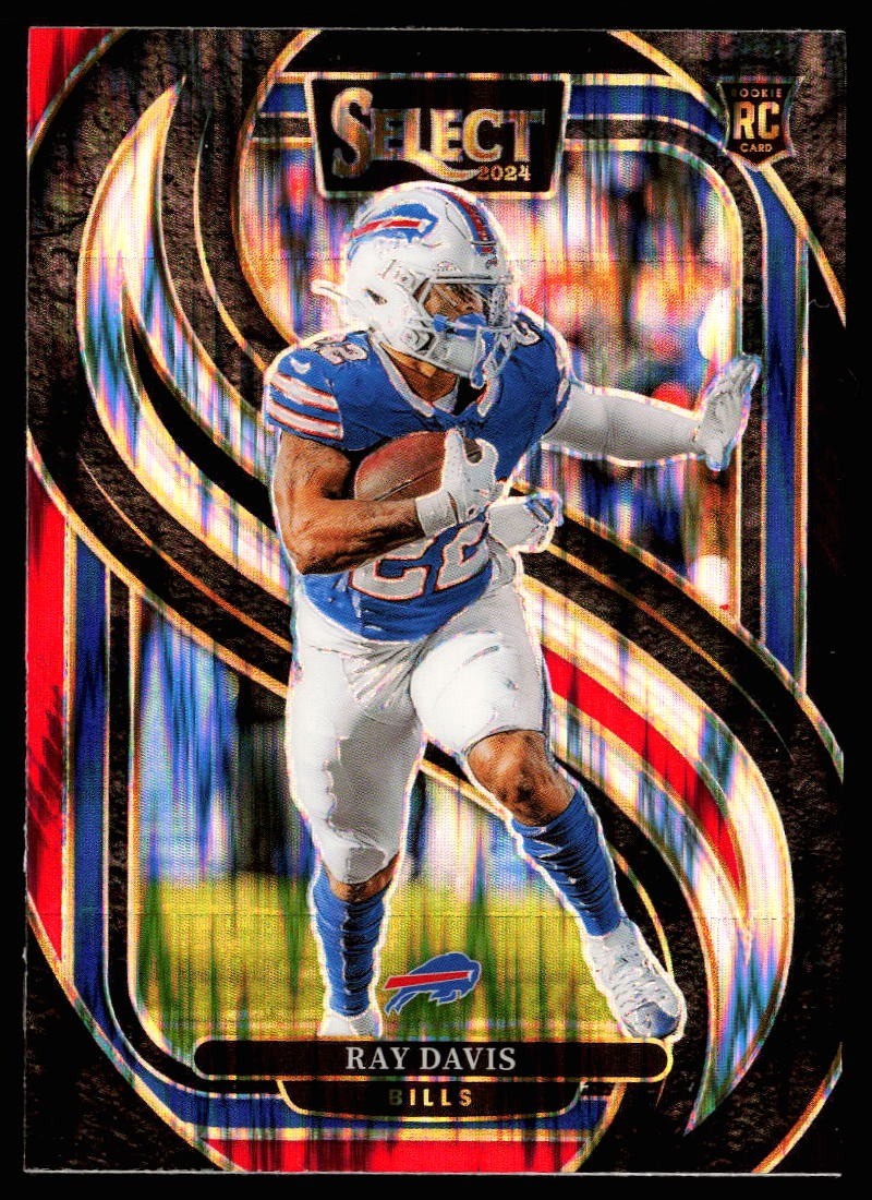 2024 Panini Select #189 Ray Davis Red & Blue Prizm Shock