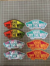 8 VANS OFF THE WALL Logo 4x2" Decal Sticker Skateboard Red Teal Rasta Hawaiian