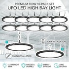 800W UFO LED Hallenbeleuchtung Industrielampe Hallenstrahler Hallenleuchte 10x
