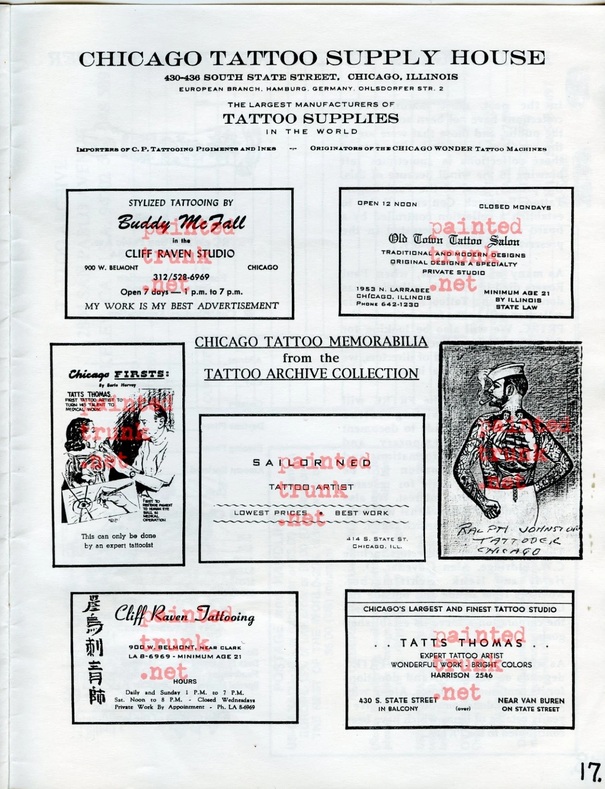 vintage original chicago tatts ralph johnstone tattoo flash archive catalog 20pg image 3