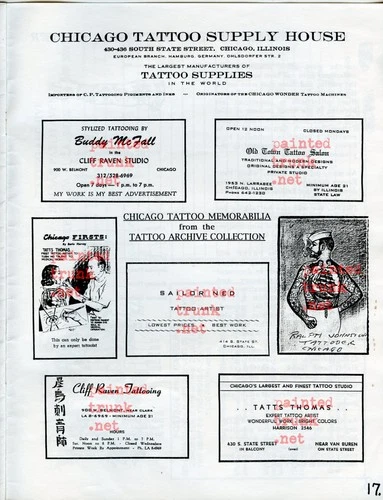 vintage original chicago tatts ralph johnstone tattoo flash archive catalog 20pg image 3