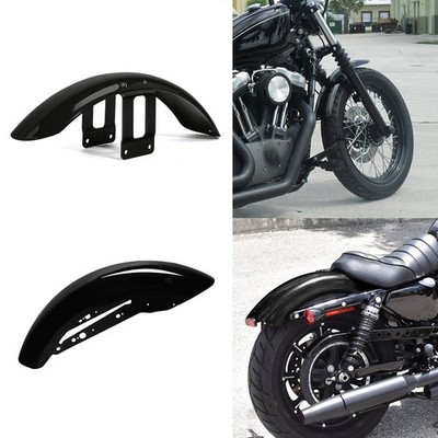 Vivid Black Front+Rear Fenders Fit For Harley Sportster XL 1200 XL 883 2004-2022