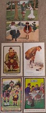 Job Lot of 6 x Scottish, Scotsman  Humour Comic postcards - 1904 onwards