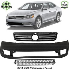 Front Bumper Cover Fascia Grille Assembly Kit For 2012-2015 Volkswagen Passat Front Bumper Cover Fascia Grille Assembly Kit For 2012-2015 Volkswagen Passat