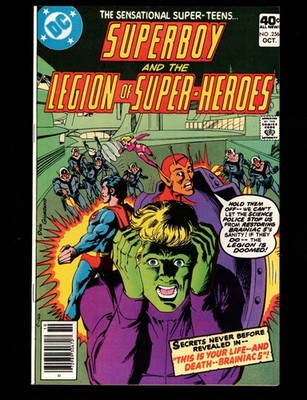 Superboy Legion of Super-Heroes #256 The Cure for Brainiac 5   1979 VF+ DC Comic
