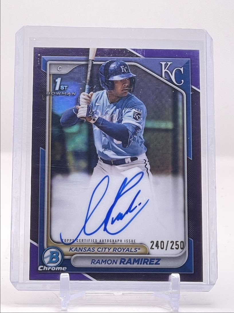 RAMON RAMIREZ 2024 BOWMAN CHROME 1ST PURPLE REFRACTOR A AUTO /250 Q5579