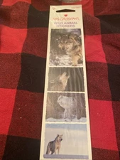 Mrs. Grossman's Wild Animal Stickers - Wolf 4 Stickers - 1 Strip - Photo Real