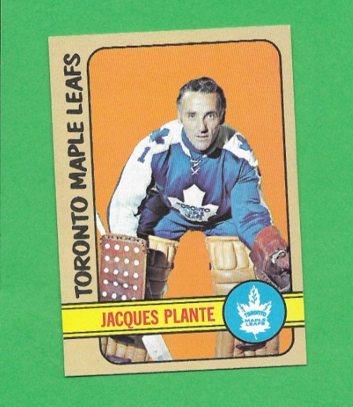 1972-73 TOPPS #24 JACQUES PLANTE MAPLE LEAFS NM-MINT