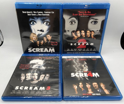 Scream Blu Ray Collection 1-4 All Complete in Box