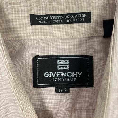 Givenchy Monsieur Camicia Uomo 15,5 Rosa Manica Corta Bottoni Abito Classico - Foto 4 di 11