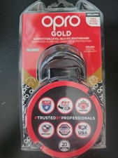 Opro Gold Competition Level Mouthguard 10+ Adult Football MMA BLACK