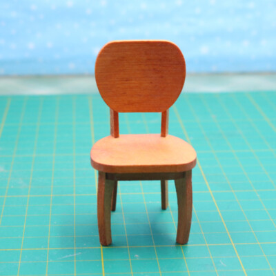 Dollhouse Miniature 1:12 Scale Vintage Retro Dining Chair Modern