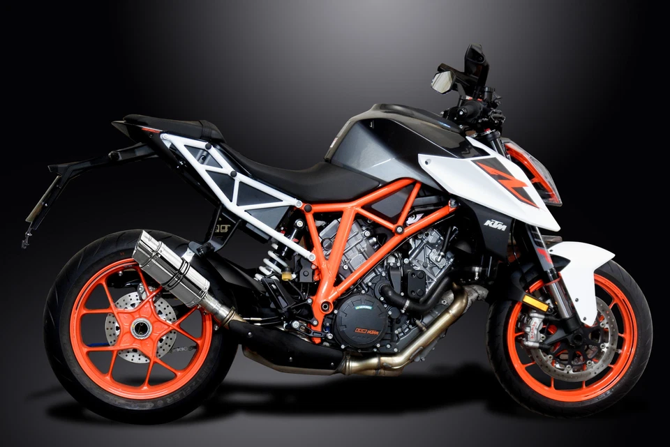 KTM 1290 Super Duke 2014-2019 Kit de silenciador de escape redondo de acero inoxidable de 8" sin cordones Foto 4 de 4