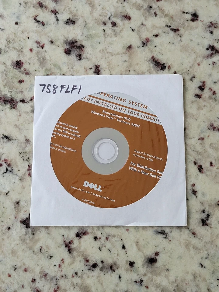 Dell Microsoft Windows Vista Business 32BIT Reinstallation DVD New - Image 3 of 3