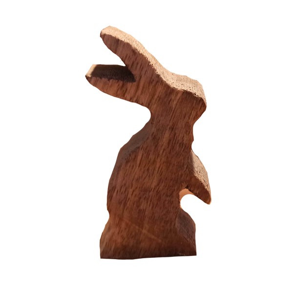 Osterhase HüPfend Aus Mangoholz Ca. 10Cm Zur Dekoration Aus Holz Osterdeko #001-image