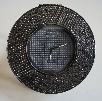 Men's Silver, Gold & Black Finish Bling Techno Pave Fashion Dressy Watch