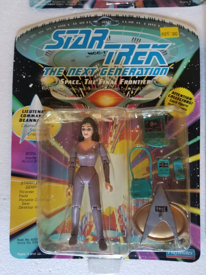 Star Trek TNG DS9 Troi Barclay Guinan Odo 1992 Playmates 6010 Nuevo en caja *Lote de 4 figuras Foto 3 de 4