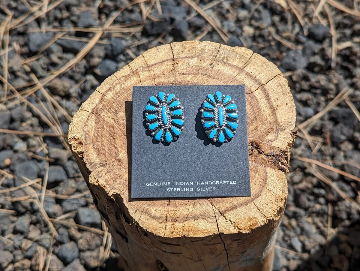 Turquoise cluster stud on sale earrings